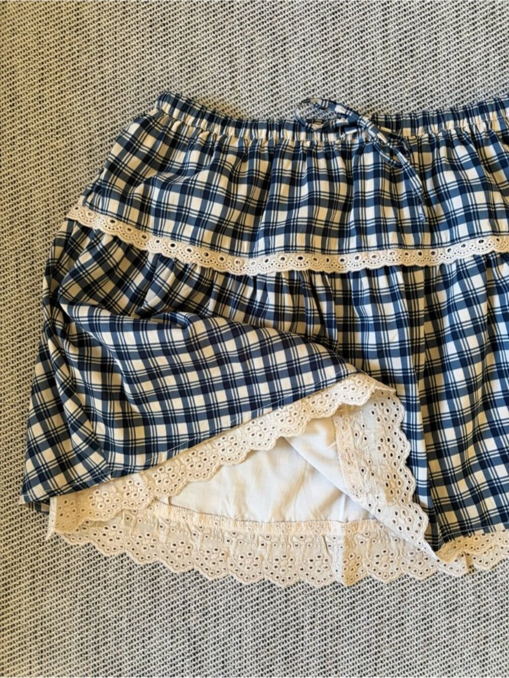 NEW Reformation Valetta Two Piece Matching Skirt Set Beacon Check | US 4 UK 8 - Picture 12 of 15